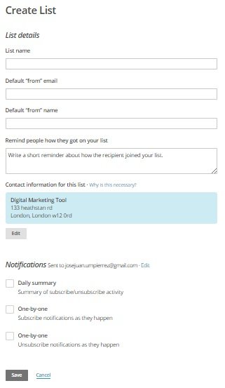 Como usar Mailchimp