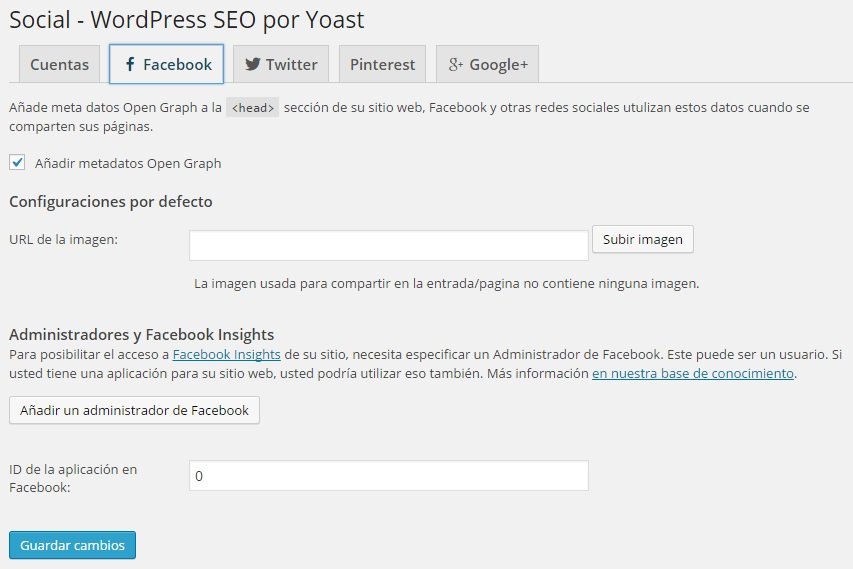 Wordpress SEO Yoast - Social Facebook