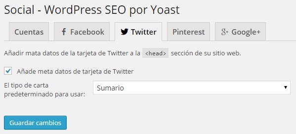 Wordpress SEO Yoast - Social Twitter