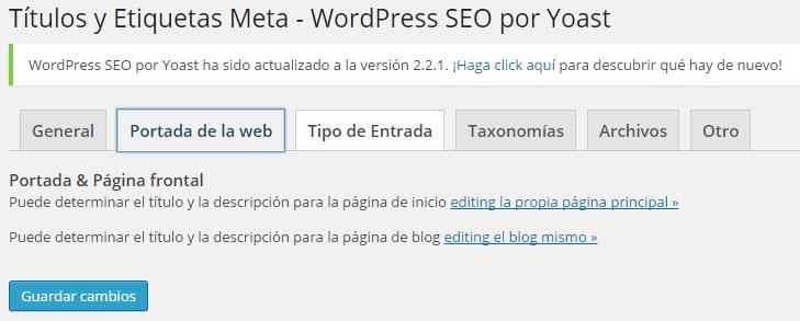 Wordpress SEO Yoast - Títulos y Etiquetas Meta Portada